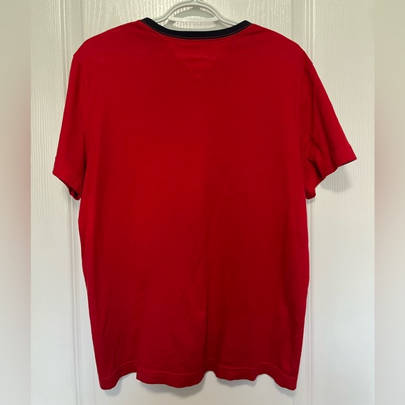 Red Tommy Hilfiger Logo short sleeve T-shirt - Picture 3 of 3